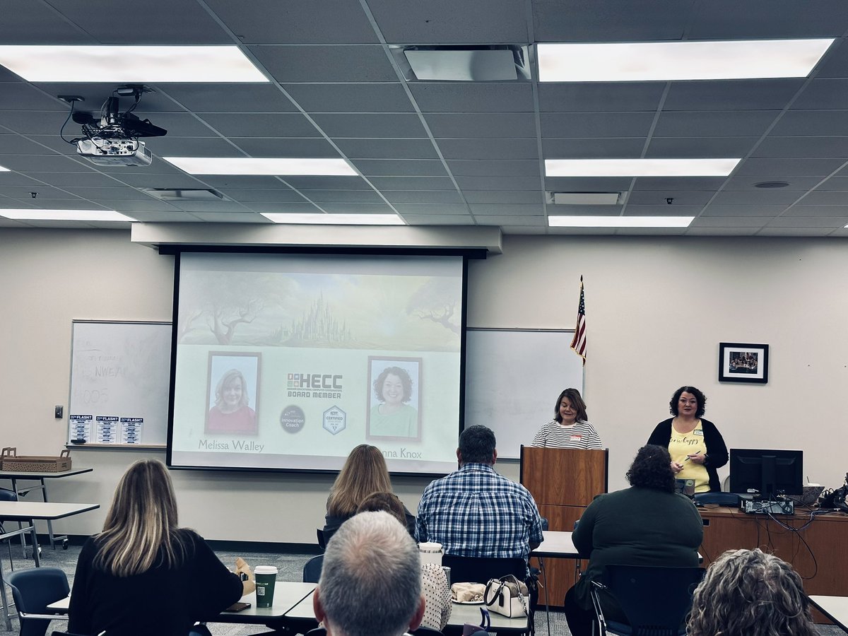 Kicking things off with these two amazing ladies! <a href="/dianna_knox/">Dianna Knox</a> <a href="/MelissaWalley/">Melissa Walley</a> 
<a href="/iceindiana/">Indiana Connected Educators</a> #INelearn 🎉