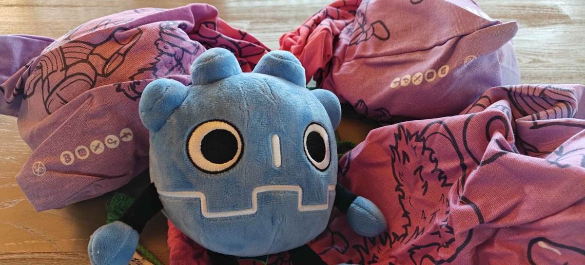 And look at the cute bag they came in!
Thanks <a href="/Makeship/">Makeship</a> <a href="/godotengine/">Godot Engine</a>