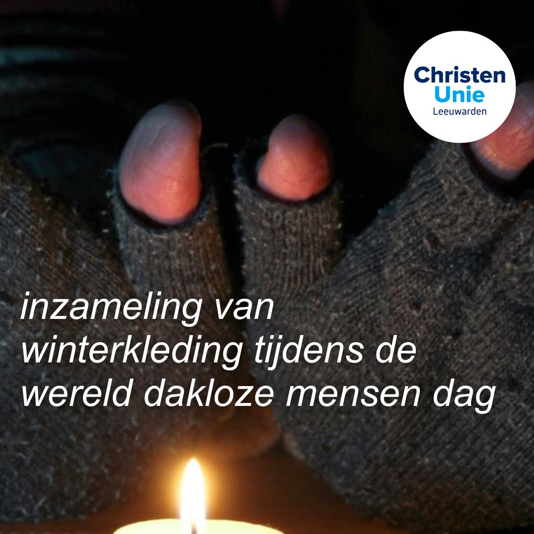 Met de winter in aantocht hoopt het Leger des Heils het leven voor de mensen op straat ietsjes draaglijker te maken door het inzamelen van winterkleding. 

Winterjassen, slaapzakken, sokken, sjaals, handschoenen en joggingbroeken  van harte welkom aan de Tuinen 32 in Leeuwarden.