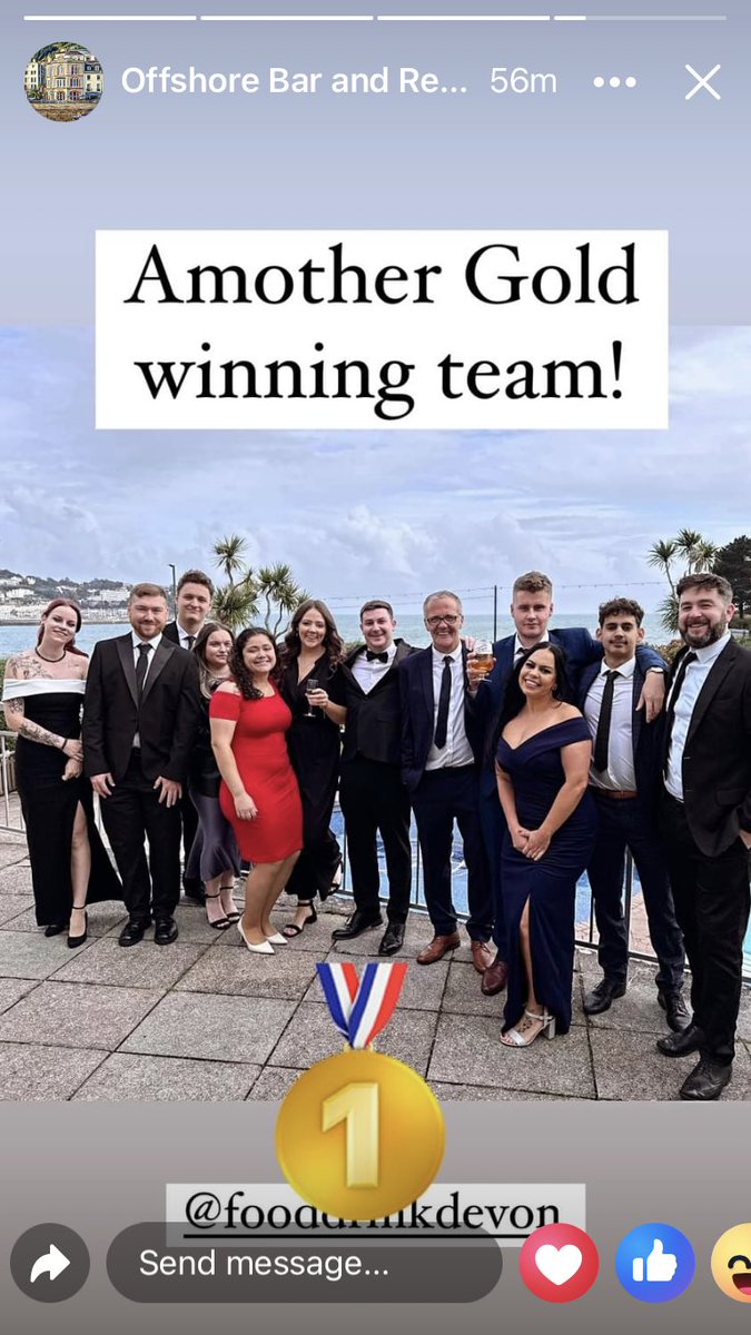 2 Gold Awards! 🏅🏅  What better way to celebrate another successful season, than with a trip to the Food Drink Devon Awards!   We're truly blessed to have such a hard working, dedicated &amp; happy team!
