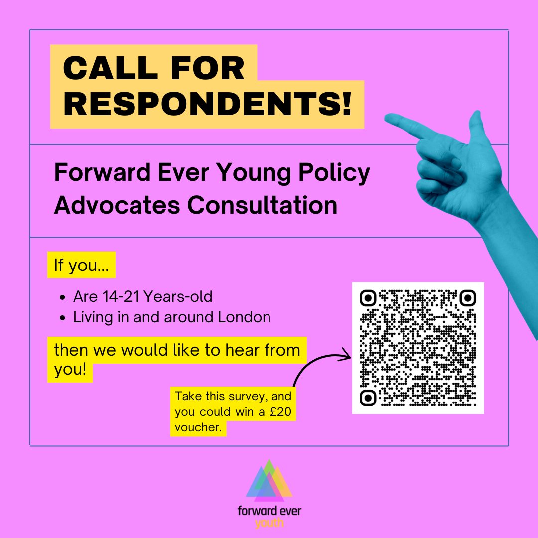 🎤 Hey London youth (14-21), we want to hear from you!

Share your thoughts in our survey to help shape a group of young policy advocates. 💬

Complete the survey &amp; enter for a chance to win a £20 voucher! 🎁

👉 forms.gle/GtoLfN1sAw8QJ8…

#YouthVoices #LondonYouth #YouthSurvey