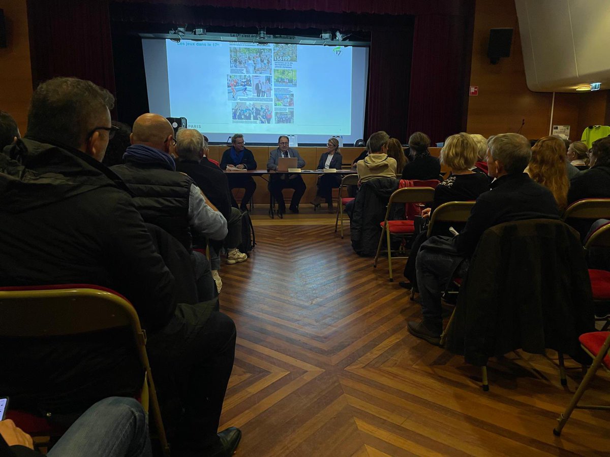 🤝#associations #sport 
Hier soir, belle réunion de rentrée des associations sportives,  à @mairie17 avec <a href="/geoffroyboulard/">Geoffroy Boulard</a> et <a href="/GuerrePhil/">Philippe Guerre</a> 

🙏Un grand merci aux associations pour leur engagement et leur dynamisme qui font vivre le sport dans notre arrondissement. 
#paris17