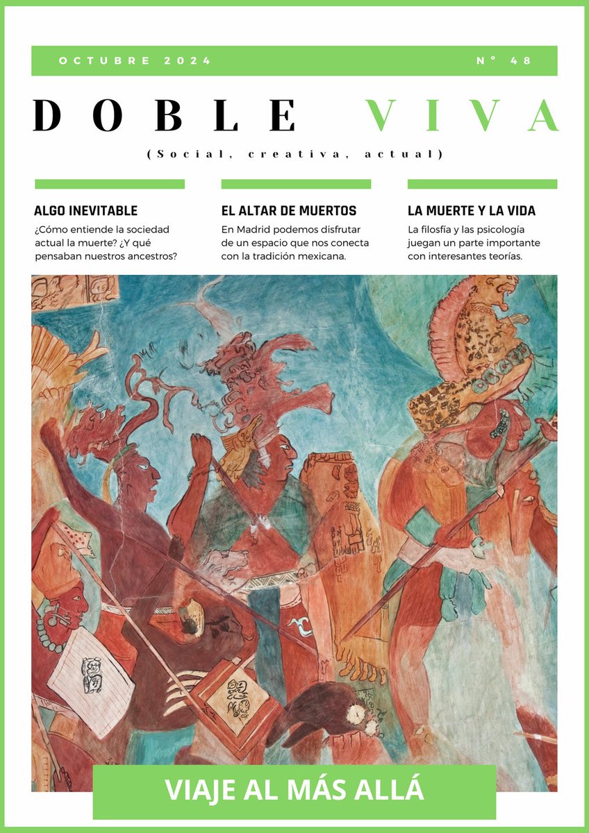 Este mes recorremos la muerte desde una perspectiva histórica y cultural. ¡No te lo pierdas! 

Ya disponible gratis en formato interactivo en revistasgrupovivela.aflip.in/DobleViva_oct2…