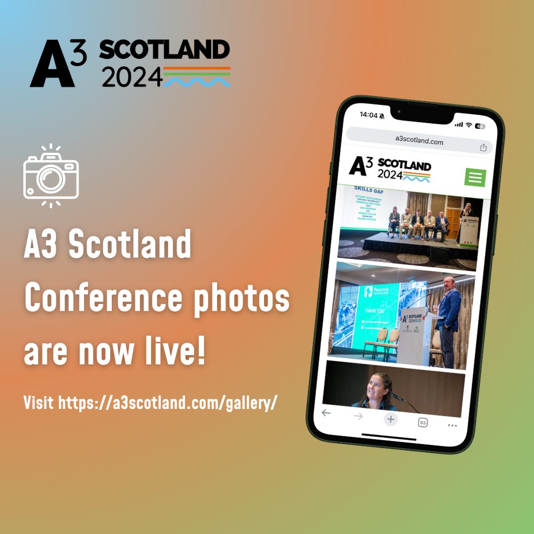 📸 SAY CHEESE 📸 

The A3 Conference 2024 photos are now live! 

Visit a3scotland.com/gallery/ to view the photos and let us know your favourite shot 📸 

#A3Scotland2024 #A3Scotland 

<a href="/HIEScotland/">HIE</a> 
<a href="/SRUC/">SRUC</a>