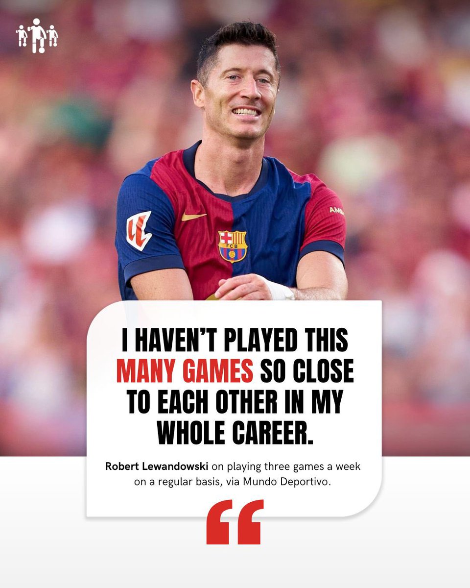 #FCBarcelona played 7 games in just 22 days, and the schedule shows no signs of easing up anytime soon as the football calendar continues to ramp up... 📈

#RobertLewandowski has now addressed the matter.

#Safetheplayers #Injuryawareness #Healthoverprofit #Football