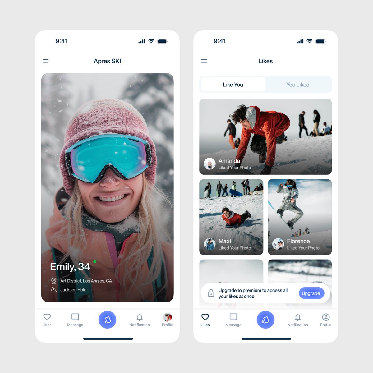 saeedworks's tweet image. ❄️ Elevate Your Dating Experience  
   Discover how our Ski Dating App UI brings together thrill-seekers for unforgettable experiences. Designed for those who love the snow and romance. #UXDesign #Datingapp #app_design #uidesign #productdesign