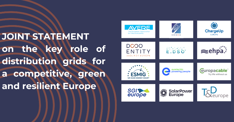 SolarPowerEU's tweet photo. @SolarPowerEU joined the @DSOEntity_eu and other 14 European energy associations in a call to place distribution grids at the forefront of the 🇪🇺 agenda for the next 5 years⚡️

#DistributionGridMatters #DSOs #GridActionPlan #LetsFlex