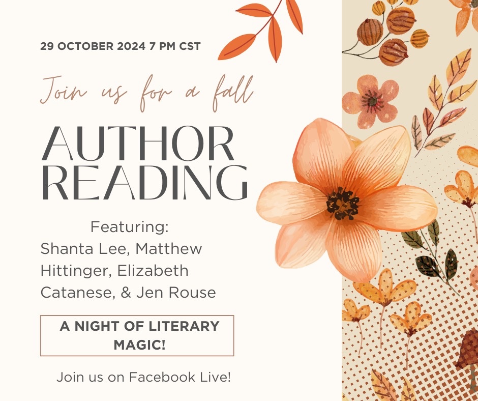 Join us on Facebook live for an extraordinary evening of literature featuring 4 of our esteemed authors:
- **Matthew**
- **Shanta**
- **Jen**
- **Elizabeth**
Don't miss this opportunity to immerse yourself in the worlds created by these talented writers!
facebook.com/share/jmD9Ngbi…