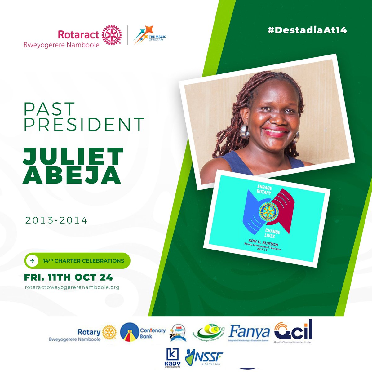 Rotaract Club of Bweyogerere Namboole (@destadia) on Twitter photo PP: <a href="/123_abeja/">ABEJA JULIET</a>; #DestadiaAt14 2013-2014, we Planted trees in Buikwe, Matched club members with mentors from the mother club for grooming, Participated in break-a-leg competition and beach soccer, RI Citation recognition for the club Country Secretary due to leadership excellence PP: <a href="/123_abeja/">ABEJA JULIET</a>; #DestadiaAt14 2013-2014, we Planted trees in Buikwe, Matched club members with mentors from the mother club for grooming, Participated in break-a-leg competition and beach soccer, RI Citation recognition for the club Country Secretary due to leadership excellence