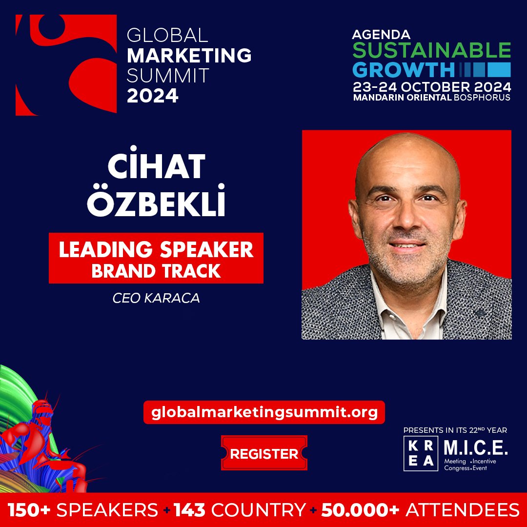 globalmrsummit's tweet photo. #SustainableGrowth #GlobalMarketingSummit2024 #Marketing #SustainableBusiness #SustainableWorld #Leadership #FutureandDigital #Brand #Creativity #Sustainability #DigitalMarketing #KREAMICE #KREADigital #CMOCircle #CihatÖzbekli https://t.co/SEETA15FdI