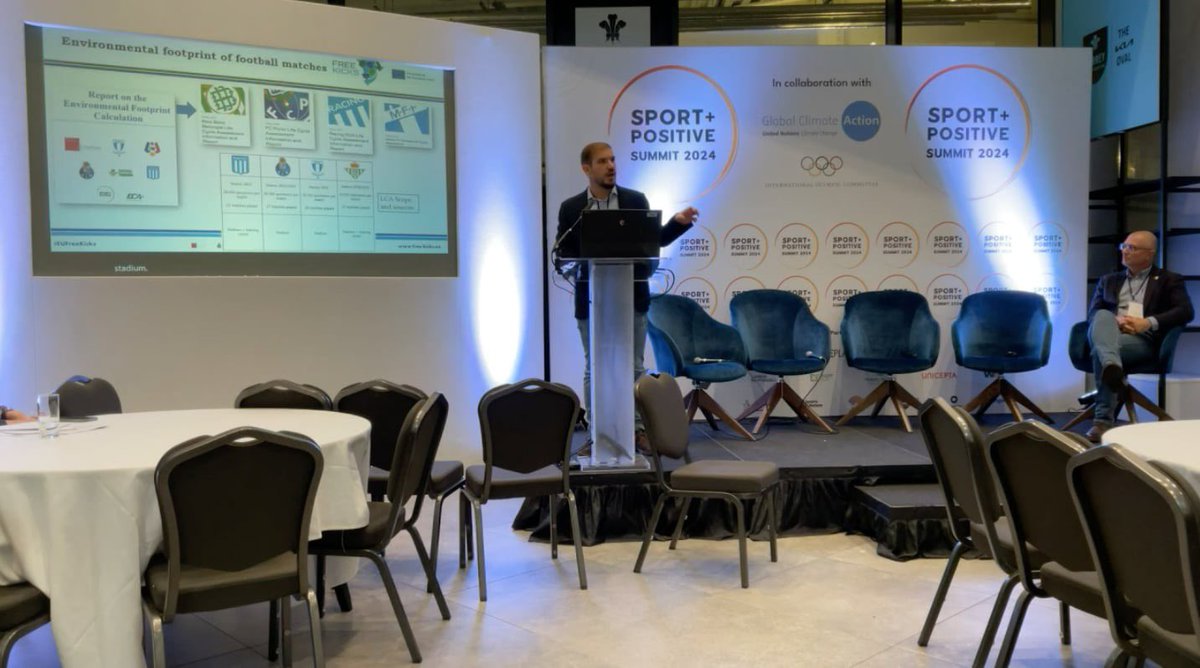 Dep_Sustentable's tweet photo. #Racing ¡@RacingClub presente en el Sport Positive Summit! 

Se hizo la presentación del proyecto Free Kicks, del cual participan el Betis, Malmo, Porto FC y Federación Rumana de fútbol. 

📍Londres 

@SportPosSummit @RCSustentable https://t.co/xN25UIrRjN
