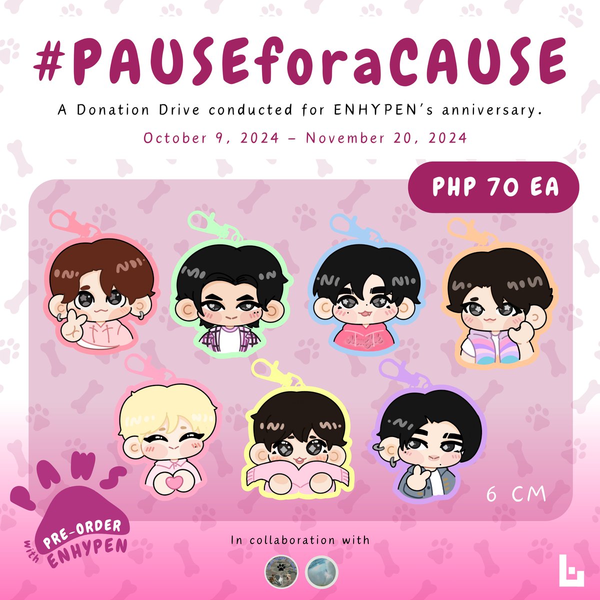 enhypen_ilgn's tweet photo. [PRE-ORDER] PAWS for a CAUSE, PAWS with ENHYPEN 🐾

Celebrate love this enniversary! ❤️ Each keyring supports those in need in Sudan and our local dog shelter. Together, we can make a difference! 🐾🌍

DOP &amp; DOO: 11/20/24
Pre-order: https://t.co/dVMfgUCqS6 https://t.co/txRILzfPDe
