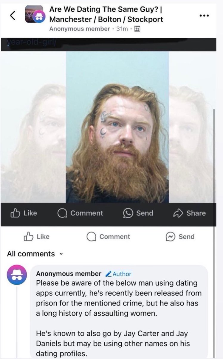 Manchester girls make sure you steer clear of this rat

Domestic violence 
Abusive
Also an actual convicted pedophile 

Hope he rots