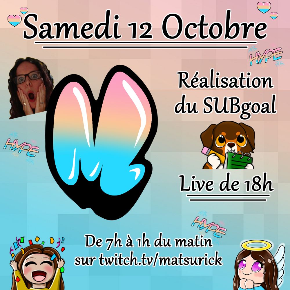 Matsurick's tweet photo. L'un des SUBgoals qui avait été atteint en Septembre. On se retrouve en live Samedi de 7h à 1h du matin sur https://t.co/6b3qMKvWQW

#stream #twitch #subgoal https://t.co/IZbAbxO3cw