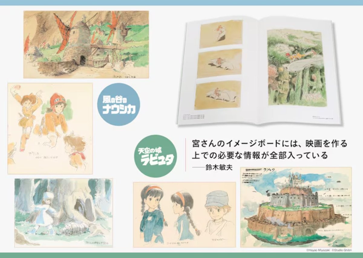 A new Ghibli Artbook Collection titled "Hayao Miyazaki's Complete Image Boards"  will be released in Japan starting Dec 5, 2024.

The first two artbooks will be about "Nausicaä of the Valley of the Wind" &amp; "Castle in the Sky". 

"My Neighbor Totoro" will follow in March 2025.