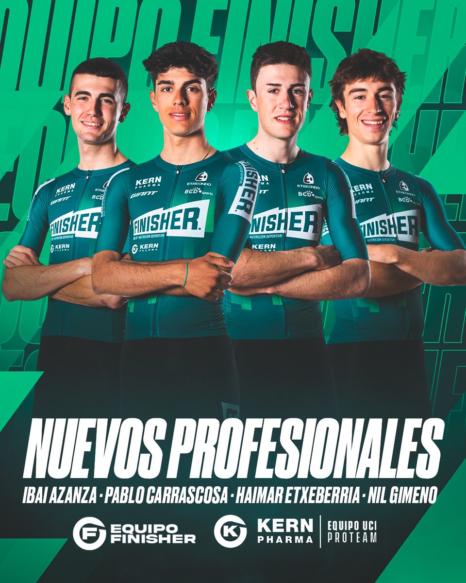 EqFinisher's tweet photo. 🔎 Ibai, Pablo, Haimar y Nil: los 4⃣ ciclistas de nuestro 𝐄𝐪𝐮𝐢𝐩𝐨 𝐅𝐢𝐧𝐢𝐬𝐡𝐞𝐫 que dan el salto al 𝐄𝐪𝐮𝐢𝐩𝐨 𝐊𝐞𝐫𝐧 𝐏𝐡𝐚𝐫𝐦𝐚

🗣️ ¡Y hablamos de la experiencia como stagiaires en estos últimos meses!

✨➡️ https://t.co/NGczBJmL6q https://t.co/qSy2KY18vW
