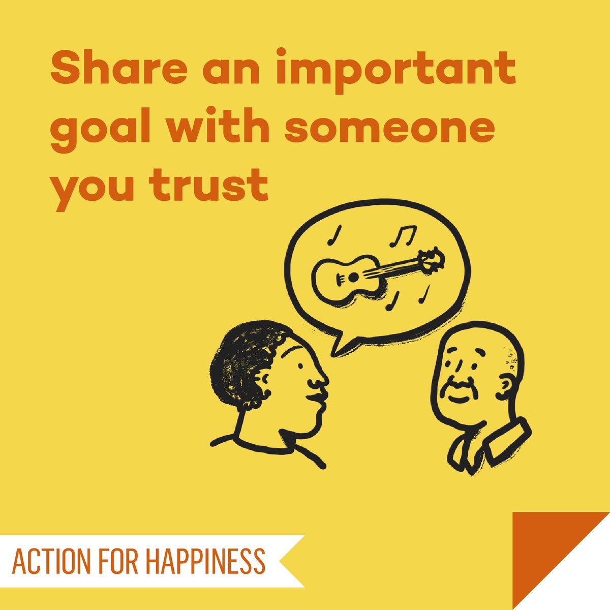 actionhappiness's tweet image. Optimistic October - Day 9: Share an important goal with someone you trust #OptimisticOctober 

Try it here: afh.link/action/2024-oc…