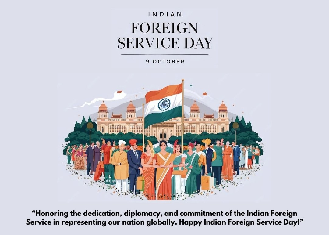LLipsha's tweet photo. 78yrs ago on 9th Oct 1946 the incredible #IndianForeignService was created; notable for its indispensable role in shaping India' foreign policy, diplomacy &amp; representing India globally for national interest.
#ServingTheNation #IFSDay 
@MEAIndia @indiandiplomats @IndianDiplomacy https://t.co/2VFk6vGwU8