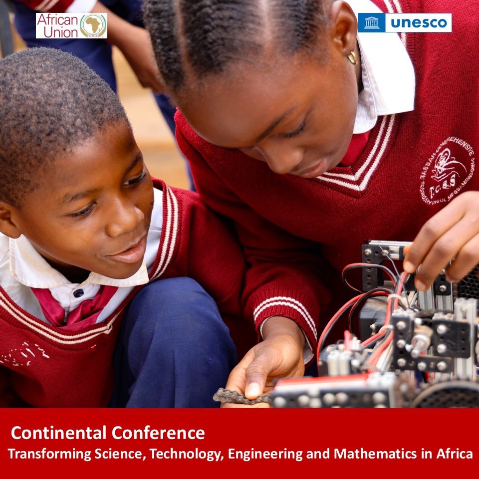 📢 <a href="/_AfricanUnion/">African Union</a> and <a href="/UNESCO/">UNESCO 🏛️ #Education #Sciences #Culture 🇺🇳</a> are organizing a Continental Conference on Transforming STEM in Africa!

📅 26-28 November 2024, Addis Ababa. If you're driving action on STEM, register here and let us know what you're doing to advance STEM in Africa! ➡️unesco.org/en/articles/co…