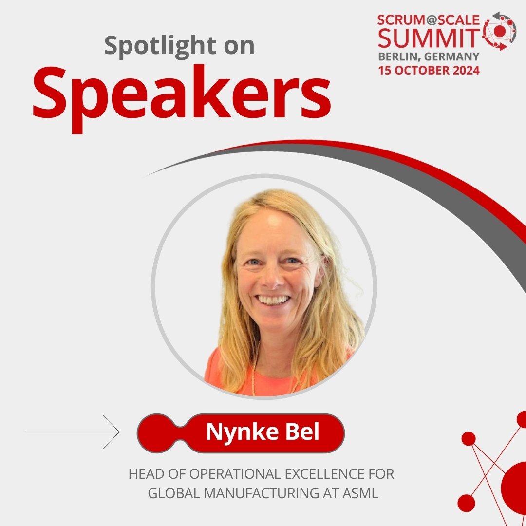 scrumscalesummt's tweet photo. 🚀 The Countdown Continues!
Excited to announce Nynke Bel, Head of Operational Excellence at ASML, as our newest speaker at the Scrum@Scale Summit!
Join her session on driving lasting transformation with actionable insights!
Register now! ➡️➡️ https://t.co/7btqN7OPUh https://t.co/CMDoRpdYFy