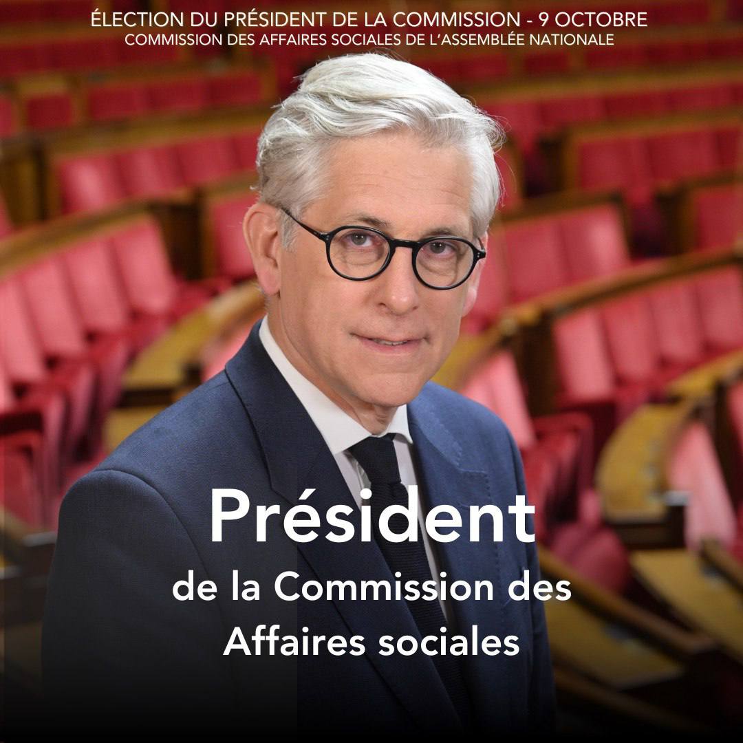 Frédéric Valletoux (@fredvalletoux) on Twitter photo Honoré et heureux d'avoir été élu, ce matin, président de la Commission des Affaires sociales de l’Assemblée nationale.
C’est avec un esprit de responsabilité, et en respectant chacun, que je remplirai cette fonction.
Merci à mes collègues pour leur confiance. <a href="/AN_AfSoc/">Commission des affaires sociales</a> Honoré et heureux d'avoir été élu, ce matin, président de la Commission des Affaires sociales de l’Assemblée nationale.
C’est avec un esprit de responsabilité, et en respectant chacun, que je remplirai cette fonction.
Merci à mes collègues pour leur confiance. <a href="/AN_AfSoc/">Commission des affaires sociales</a>