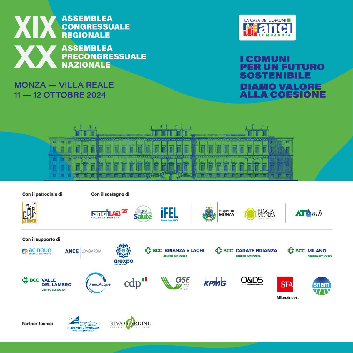 📌| Anche IFEL partecipa alla manifestazione di ANCI LOMBARDIA|📌
🗓 11-12 ottobre 
📍 Villa Reale di Monza

🔎Un'importante occasione di confronto tra Amministratori locali, istituzioni e mondo socio-economico.

✏Per info sull'evento qui 🔽
fondazioneifel.it/ifelinforma-ne…