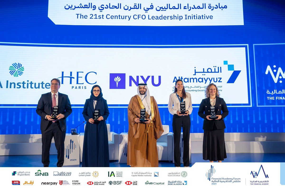 thefaksa's tweet photo. تحالف نوعي بين الأكاديمية المالية وأكاديمية التميز وجامعة نيويورك وجامعة الدراسات العليا لإدارة الأعمال في باريس ومعهد المحللين الماليين المعتمدين؛  لتدشين مبادرة "المدراء الماليون التنفيذيون في القرن الحادي والعشرين"  #ملتقى_الأكاديمية_المالية 2024 #نمو_مستدام_للمواهب

@TamayyuzAcademy
@nyuniversity
@CFAinstitute
@HECParis