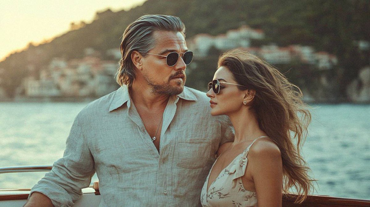 project_fdn's tweet photo. 🌅 Fast forward to the future! Using our AI facial technology, we’ve envisioned #LeonardoDiCaprio and his girlfriend in their golden years, capturing timeless moments by the sea. Our AI brings a realistic touch to aging, even showing how love grows with time. 💑✨ #FDN #FacialAI https://t.co/BTFFQbEx0M