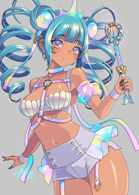 Hello! #PortfolioDay2024 I draw a magical girl in vector 