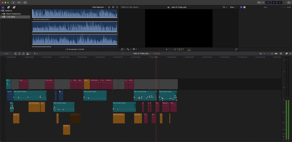 The timeline for my piece on <a href="/ThisIsCentury/">CENTURY</a>’s work on AI in the classroom for <a href="/BBCr4today/">BBC Radio 4 Today</a>. Audio – only edit in FCP.