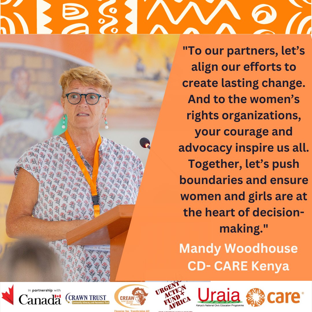 "Together, let`s push boundaries and ensure women and girls are at the heart of decision-making."
Powerful words from Mandy Woodhouse - CD CARE Kenya.
#WROfest24
#LiftingHERvoice