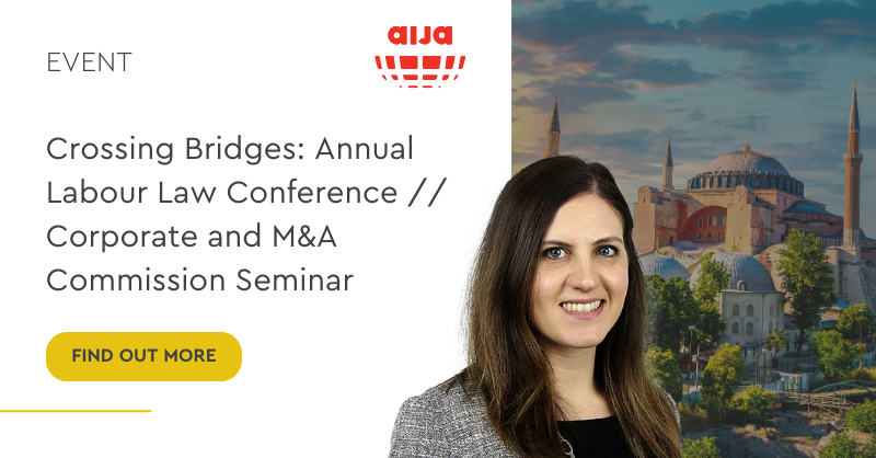 This week, <a href="/KatieNewburyKN/">Katie Newbury</a> will be in Istanbul for <a href="/AIJAASSOCIATION/">AIJA</a>'s 2024 conference - Crossing Bridges: Annual Labour Law Conference // Corporate and M&amp;A Commission Seminar.

Find out more about the conference here: lnkd.in/dPnvhEKv 

#AIJA2024