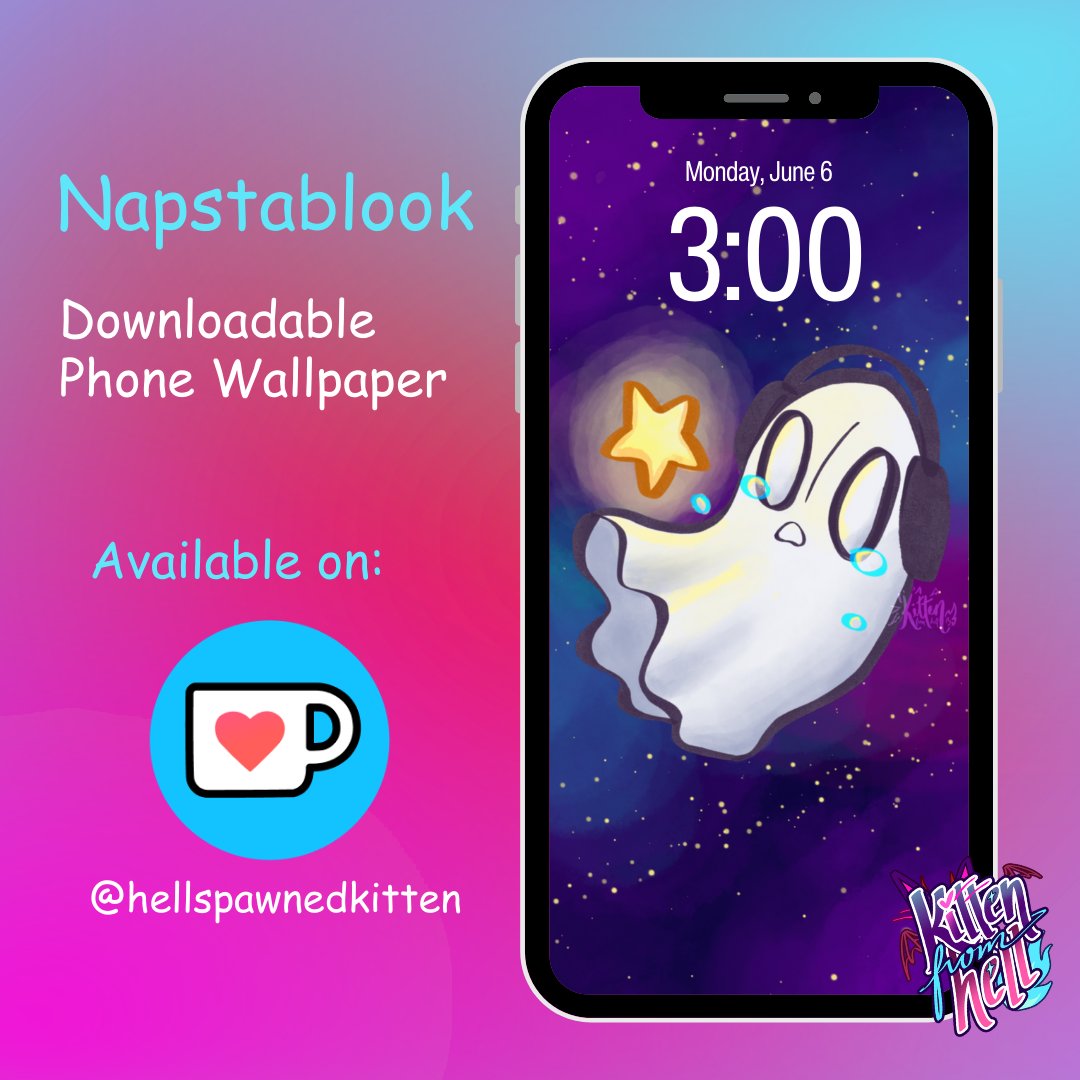 HellspawnKitten's tweet photo. I turned my print into a wallpaper!!! Celebrate Halloween with Napstablook on your Lockscreen 👻🎶

Get it at: https://t.co/H7g4QsdEfy 
#undertale https://t.co/QkxJ2Juwta
