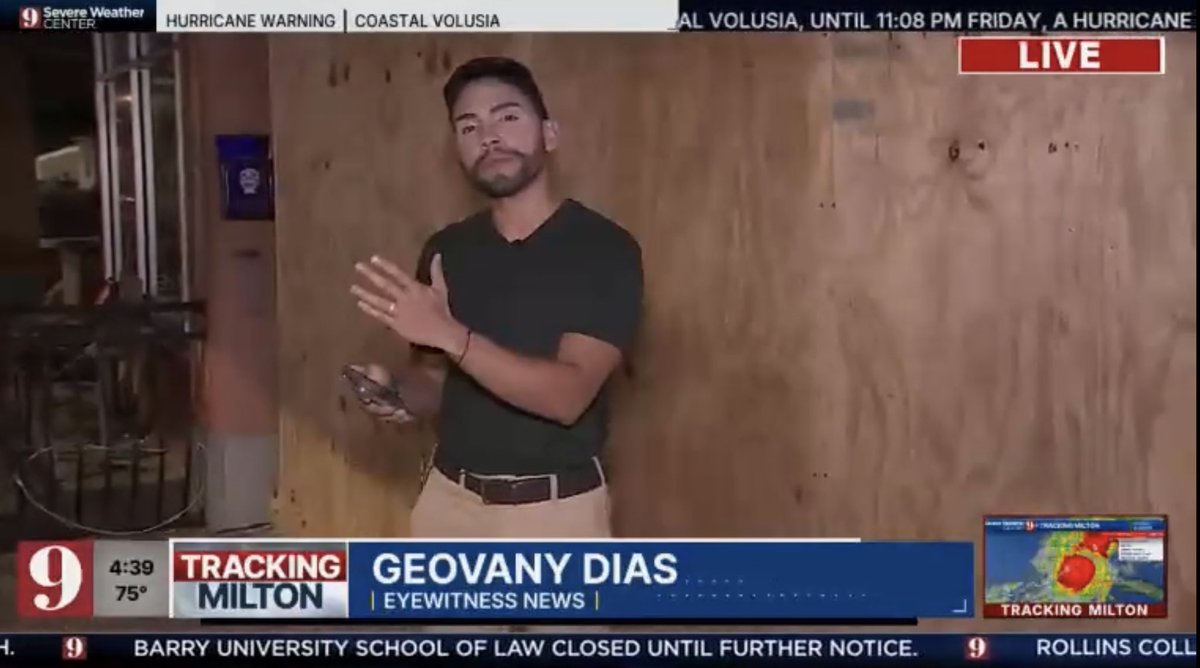 🌀MILTON ➡️ CFL

TODAY: Winds pick up, tracking rain bands
TONIGHT: Hurricane conditions, worst weather hits

<a href="/BrianWeather/">Mr. Weatherman</a> live now on <a href="/WFTV/">WFTV Channel 9</a>

<a href="/sammartellotv/">Sam Martello</a> in <a href="/CountyOfVolusia/">County Of Volusia</a> ahead of evacuations. 

<a href="/QMcCrayWFTV/">Q McCray</a> at <a href="/MCO/">Orlando International Airport</a> ahead of 8 AM closure.  

<a href="/Geovanydias01/">Geovany Dias</a> in <a href="/BrevardCo_FL/">Brevard County Gov</a>