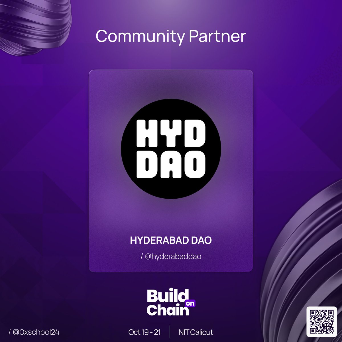 EduLayerxyz's tweet photo. Exciting Newsπ
Weβre thrilled to announce our community partnership with @hyderabaddao
This vibrant community is dedicated to building and nurturing the web3 ecosystem in Hyderabad.
πͺStay tuned for more updates!
#HYDDAO #BuildOnChain #web3 https://t.co/fmkP9sbAhq