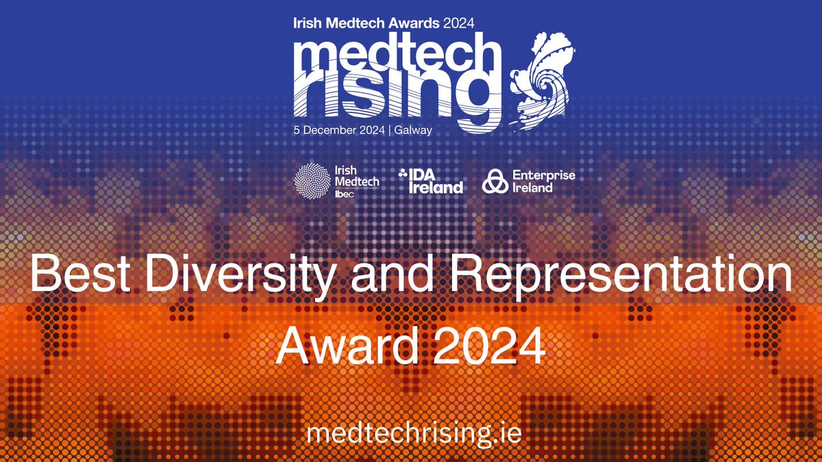 Does your organisation have a vision for diversity and representation, talent management, policies and programmes, and goal setting?  

Enter the the Irish Medtech Awards today to be in with a chance of attending and winning at #MedtechRising.

medtechrising.ie/medtech-awards
