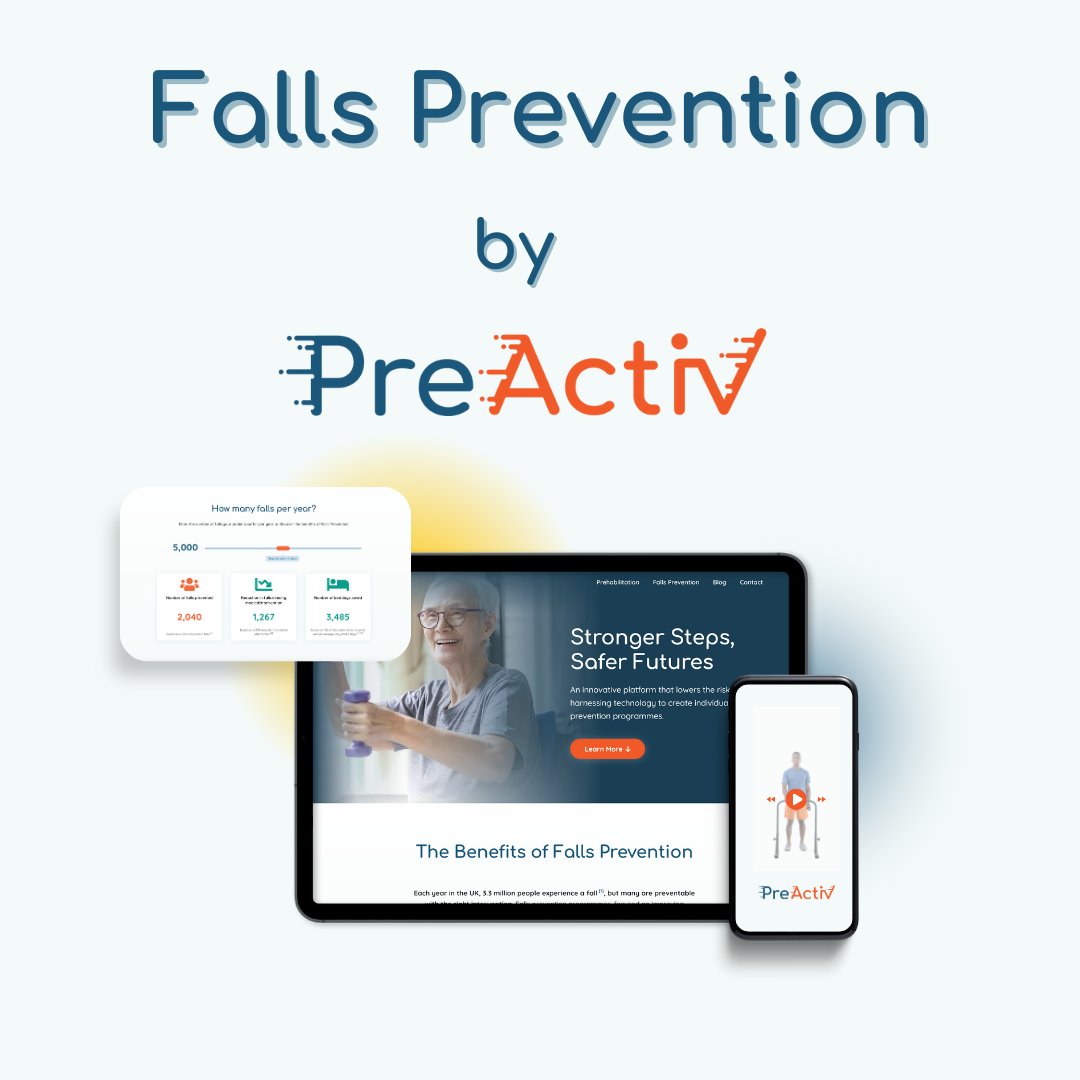Exciting News: We’ve launched our Falls Prevention Platform!

Our remote, cost-effective, and individualised programmes:
✅ Removes travel barriers
✅ Reduces healthcare strain
✅ Improves access &amp; health equity

Learn more: preactiv.co.uk/falls-preventi…

#FallsPrevention #HealthyAging