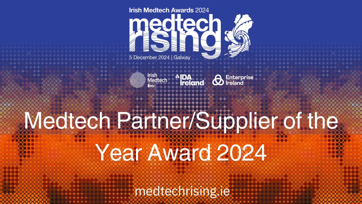 Is your organisation a partner company with a strategic vision, that improves operations, and has a growing list of customers?

Enter the the Irish Medtech Awards today to be in with a chance of attending and winning at #MedtechRising.

medtechrising.ie/medtech-awards