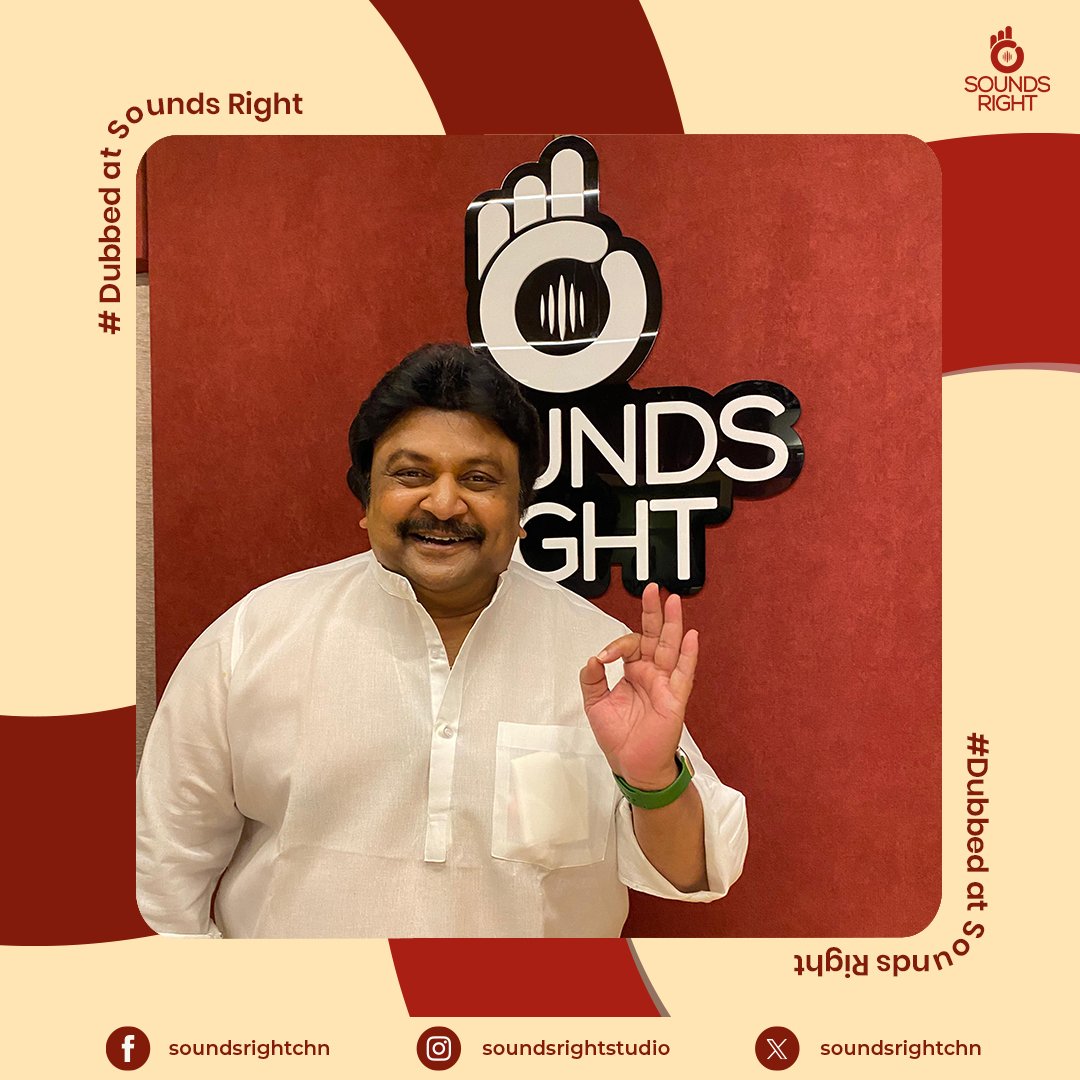 Honored to have the iconic #ActorPrabhu grace our studio for dubbing🎙️❤️

#RecordedAtSoundsRight #soundsrightstudio #soundsright