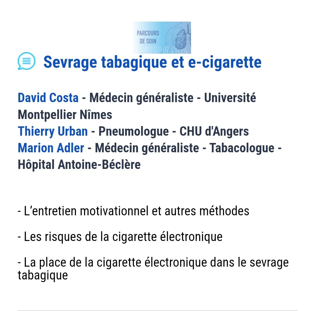 Dr Philippe Arvers (@addict38) on Twitter photo Session #Vape au #eCongrès sur les maladies respiratoires
ivmhealth.com/e-respir2024.h…
Avec <a href="/ADLERMarion3/">ADLER Marion</a> <a href="/ThierryUrban/">URBAN Thierry</a> <a href="/DavidCosta145/">Dr David Costa</a>
<a href="/PrDautzenberg/">Pr . B Dautzenberg</a> <a href="/JeNeFumePlus/">Je ne fume plus ! #JNFP</a> <a href="/s_couraud/">Sébastien Couraud 🫁🚭🌍</a> <a href="/benjrolland69/">𝗕𝗲𝗻𝗷𝗮𝗺𝗶𝗻 𝗥𝗢𝗟𝗟𝗔𝗡𝗗 🇪🇺 🇺🇦</a> Session #Vape au #eCongrès sur les maladies respiratoires
ivmhealth.com/e-respir2024.h…
Avec <a href="/ADLERMarion3/">ADLER Marion</a> <a href="/ThierryUrban/">URBAN Thierry</a> <a href="/DavidCosta145/">Dr David Costa</a>
<a href="/PrDautzenberg/">Pr . B Dautzenberg</a> <a href="/JeNeFumePlus/">Je ne fume plus ! #JNFP</a> <a href="/s_couraud/">Sébastien Couraud 🫁🚭🌍</a> <a href="/benjrolland69/">𝗕𝗲𝗻𝗷𝗮𝗺𝗶𝗻 𝗥𝗢𝗟𝗟𝗔𝗡𝗗 🇪🇺 🇺🇦</a>