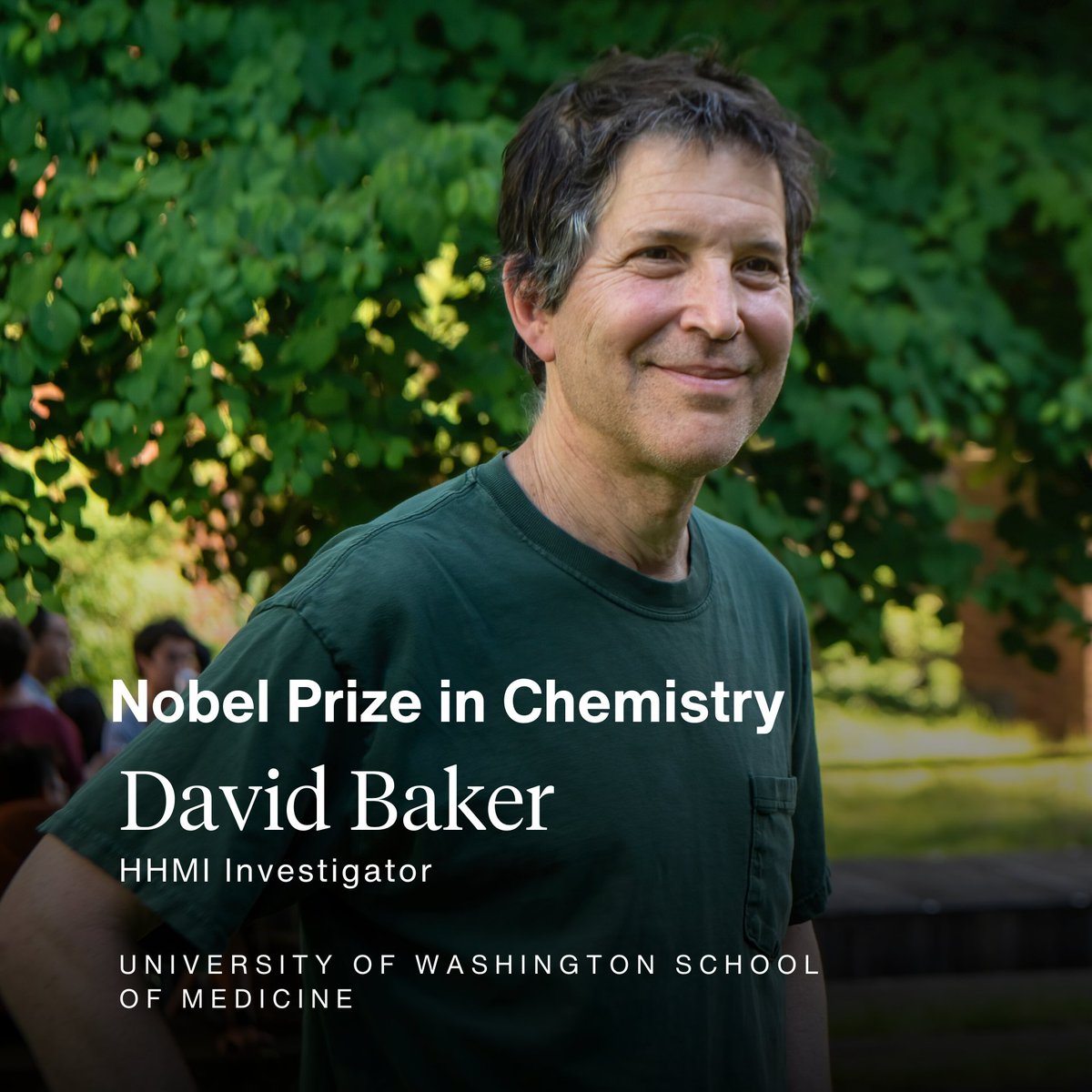 HHMI (@hhminews) on Twitter photo Congratulations to HHMI Investigator David Baker who has won the 2024 <a href="/NobelPrize/">The Nobel Prize</a> in Chemistry for his work on computational protein design! He shares the prize with Demis Hassabis and John M. Jumper for protein structure prediction. #NobelPrize hhmi.org/hhmi-david-bak… Congratulations to HHMI Investigator David Baker who has won the 2024 <a href="/NobelPrize/">The Nobel Prize</a> in Chemistry for his work on computational protein design! He shares the prize with Demis Hassabis and John M. Jumper for protein structure prediction. #NobelPrize hhmi.org/hhmi-david-bak…