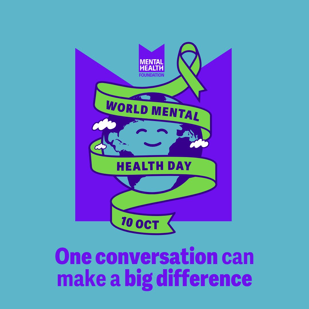 Tomorrow is World Mental Health Day!

A simple conversation can make all the difference to someone struggling with their mental health. This World Mental Health Day why not start the conversation and show you care?

What will you be doing for #WMHD2024? Let us know below!