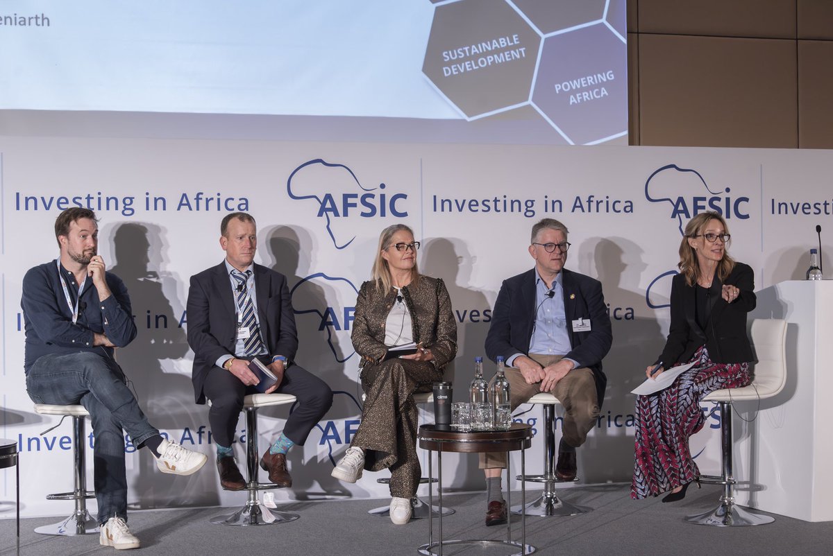 AFSICafrica's tweet photo. We’ve had a great morning of panel discussions from @FSDAfrica as well as presentations in our Sustainable Development Stream and quickfire pitches in our Powering the Growth and Best New Fund Opportunities sessions #afsic2024 https://t.co/quPEIv6Pik