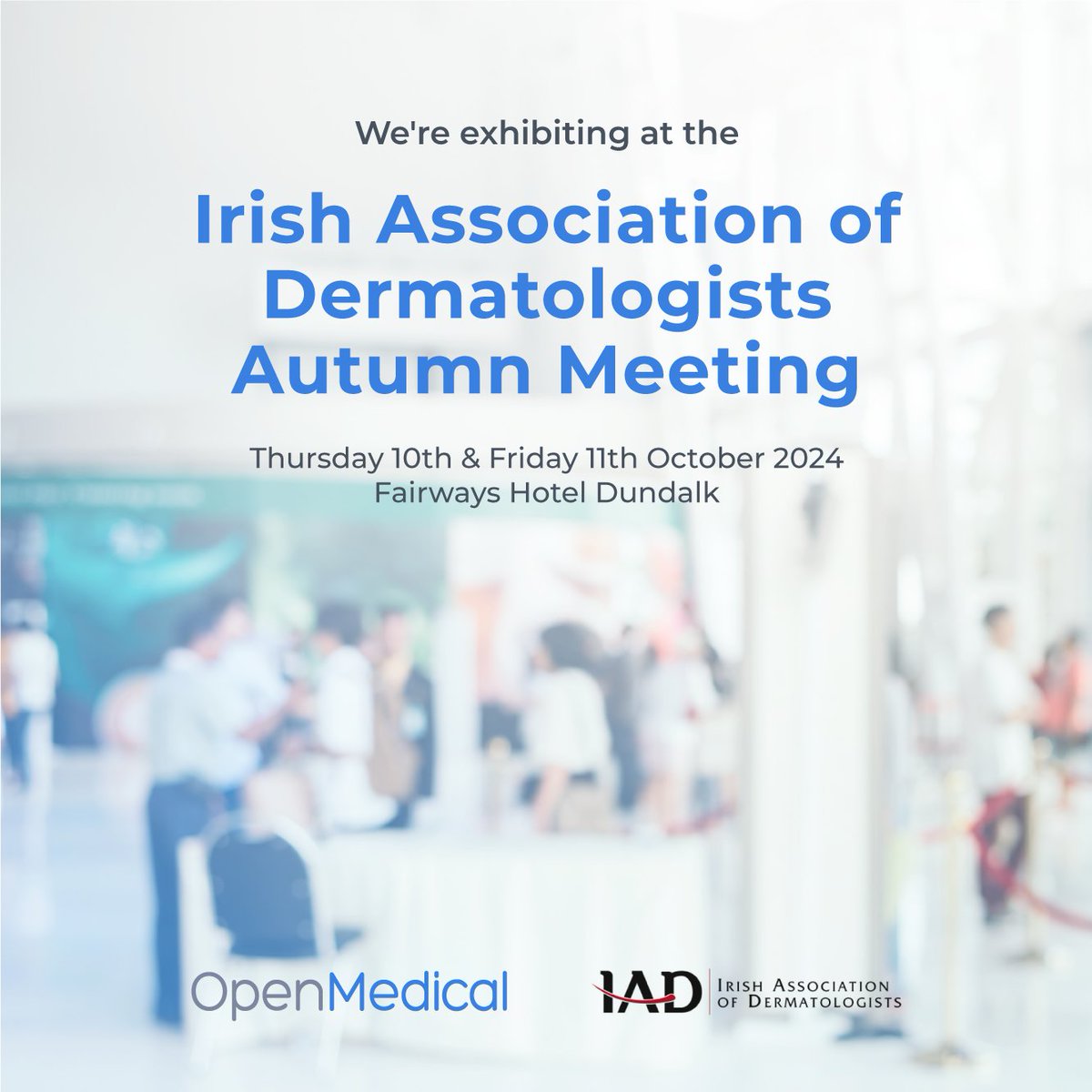 Open Medical (@openmedicalltd) on Twitter photo Excited to attend the <a href="/IrishAssocDerm/">Irish Dermatologists</a> Autumn Meeting in Dundalk this week! 🇮🇪
Looking forward to seeing how discussions, especially on #teledermatology, have evolved since the Spring meeting, and showcasing our eDerma platform 👉hubs.li/Q02SK6Y40 Excited to attend the <a href="/IrishAssocDerm/">Irish Dermatologists</a> Autumn Meeting in Dundalk this week! 🇮🇪
Looking forward to seeing how discussions, especially on #teledermatology, have evolved since the Spring meeting, and showcasing our eDerma platform 👉hubs.li/Q02SK6Y40