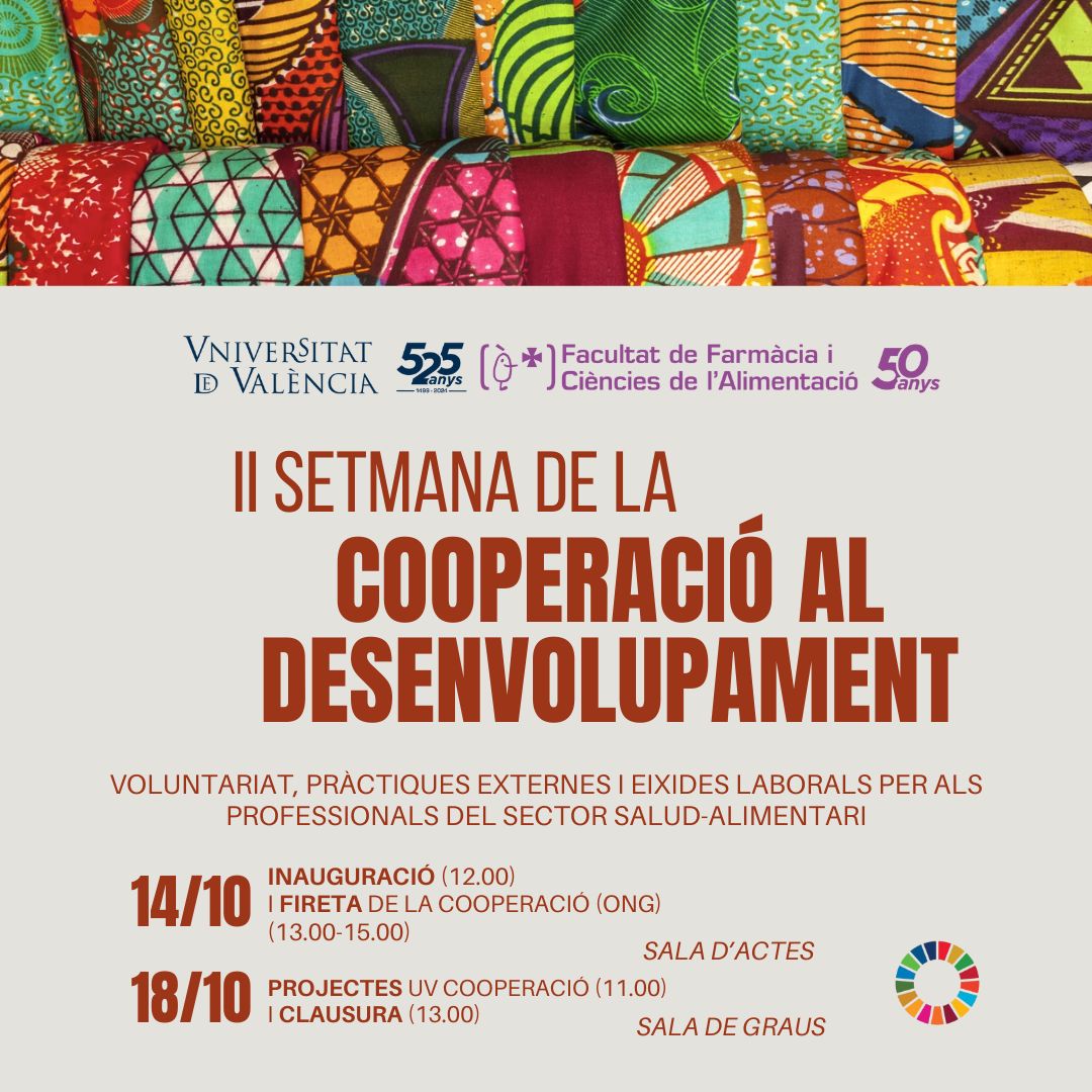 Dilluns comença la II Setmana de la Cooperació al Desenvolupament, del 50 aniversari amb exposicions i més:
- Dia 14- 12h S. d'Actes- venen ONG i ens fan fireta amb molta informació i sorpreses.
- Dia 18- 11h S de Graus- professorat ens explica els projectes de cooperació actius.