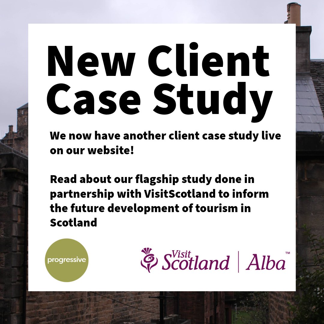 progressivepart's tweet photo. We have another new client case study live on our website!🎉

Progressive was commissioned to conduct the Scotland Visitor Survey with the aim of providing VisitScotland with many fascinating insights! 
https://t.co/kUVTR8bMqS https://t.co/l5O4BuiDAg