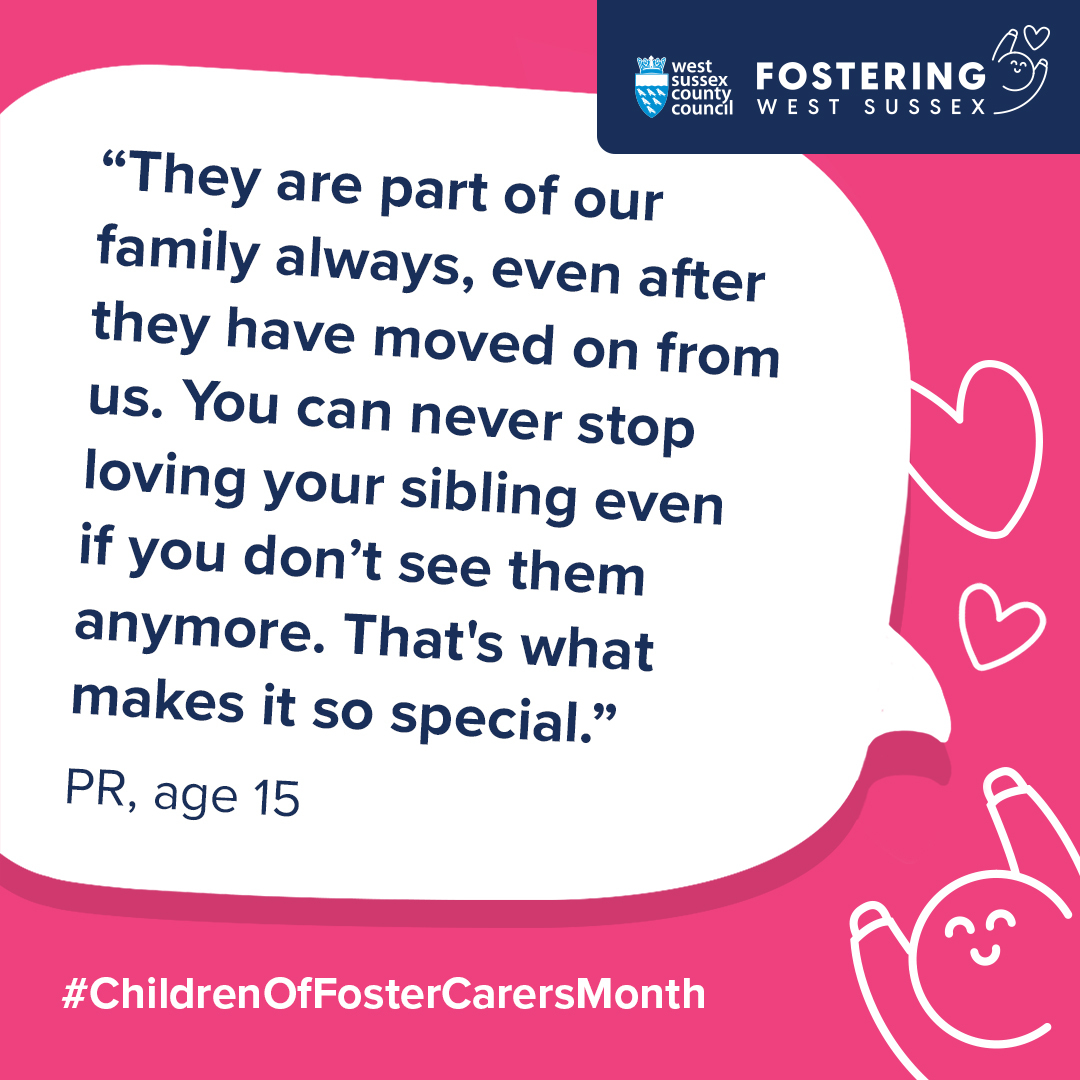 FosterWSCC's tweet image. Often, people worry about the impact fostering will have on their children, but there’s really no need to be concerned. You don’t need to break a bond to make a bond! These quotes from children of Foster Carers are a testament to that. 🫶  #COFCM
