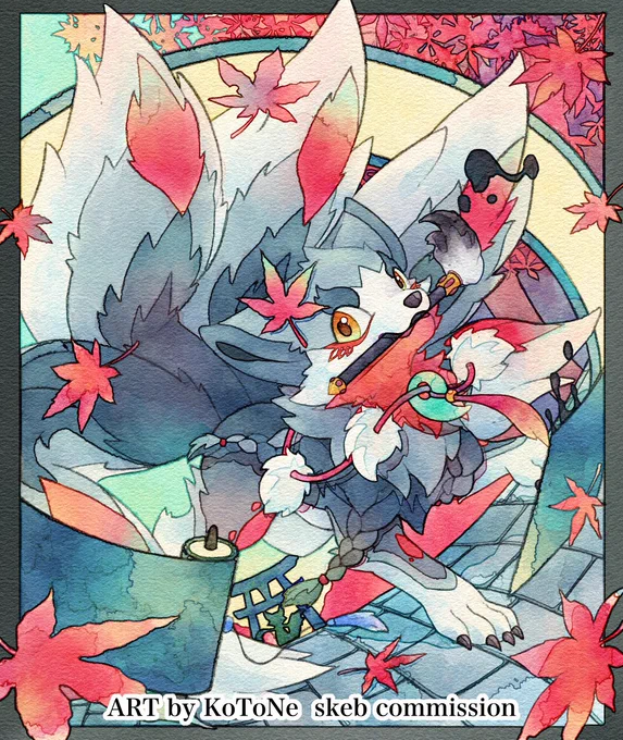 Xfolio様の紅葉特集にこちらのイラストを掲載して頂きました!YouTubeにもupされているので是非〜 