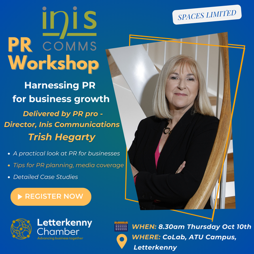 iniscomm's tweet photo. To celebrate 20 years in business, we are offering an interactive workshop in collaboration with the @lkchamber, exclusively for fellow Chamber members interested in learning more about PR.
Join us for this interactive session: https://t.co/pz3do8mnLI
#PRWorkshop https://t.co/sPl8h1u81B