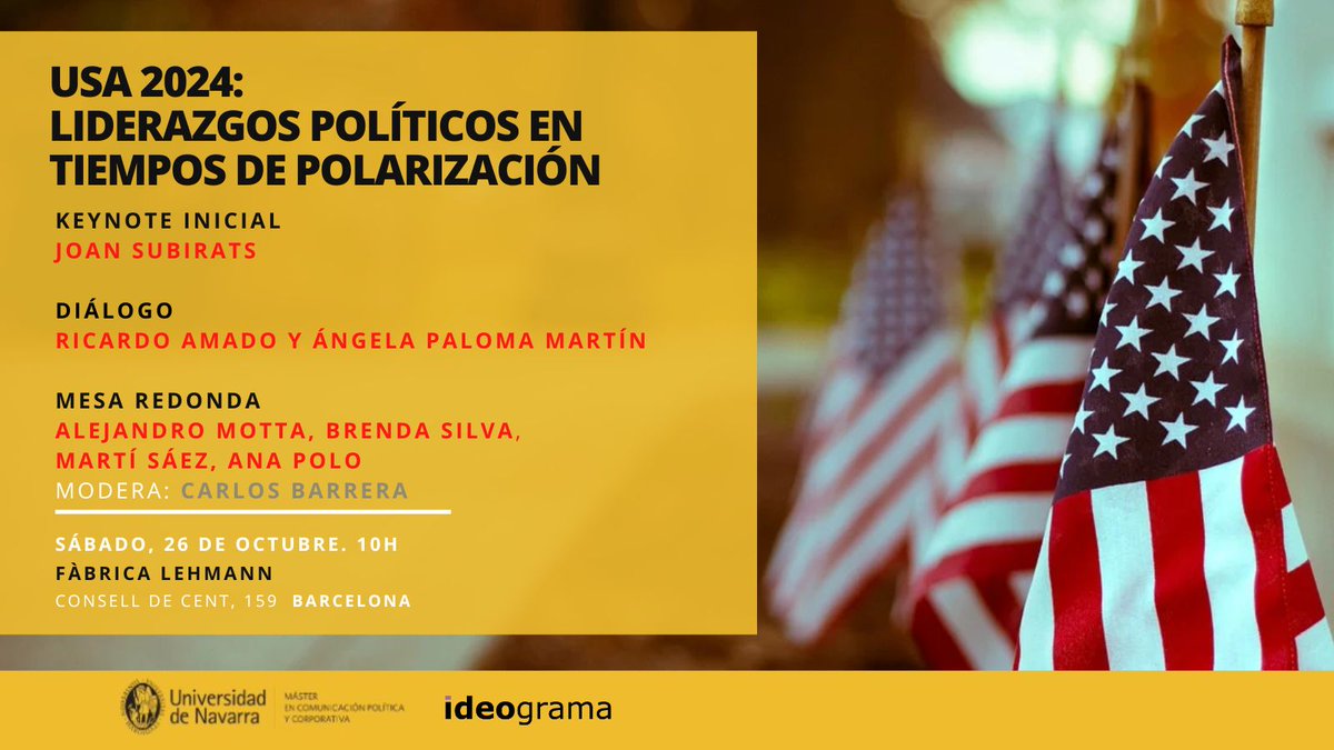 #SaveTheDate 
Os invitamos a dos jornadas que tendrán lugar en #Barcelona, dentro de nuestro espacio en la Fábrica Lehmann.

🗓️ Sábado 26 de octubre, por la mañana, organizamos nuestro seminario anual con el <a href="/mcpc_unav/">MCPC_UNAV</a>.

🔗 Información e inscripciones: t.ly/KrhBR